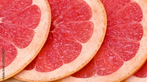 close-up grapefruit slices