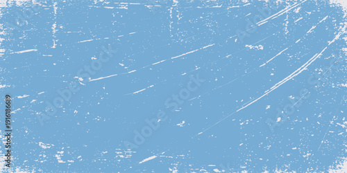 Paint drawn grunge background. Distress blue and white weathered rough overlay texture with scratch lines. Grunge brush textured