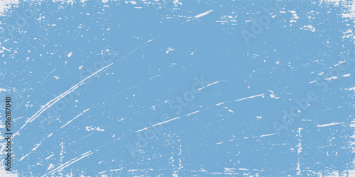 Paint drawn grunge background. Distress blue and white weathered rough overlay texture with scratch lines. Grunge brush textured
