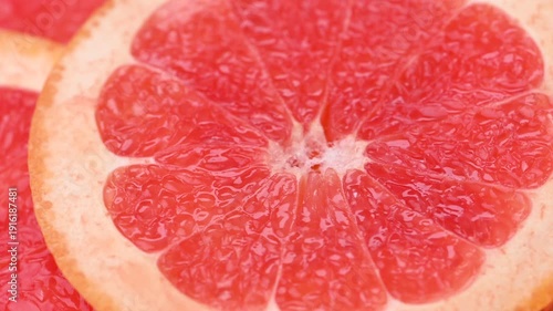 close-up grapefruit slices
