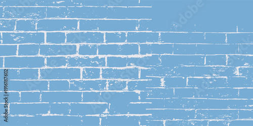 Paint drawn grunge background. Distress blue and white weathered rough overlay texture with scratch lines. Grunge brush textured