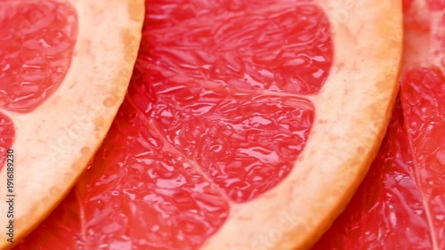 close-up grapefruit slices