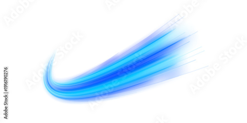 Blue and cyan glowing waves intertwine dynamically. Tiny sparkling dots follow the motion. The scene is filled with futuristic energy. PNG
