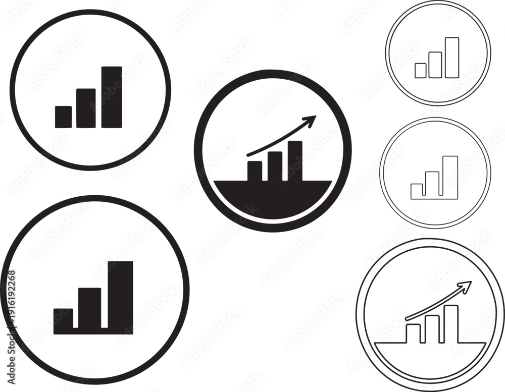 Obraz premium business graph arrow, arrow, business, up, graph, symbol, growth, sign, concept, chart, house, success, direction, illustration, icon, arrows