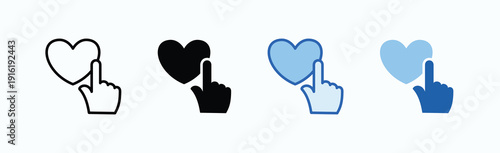 Love Icon Sheet Multiple Style Collection Isolated Vector