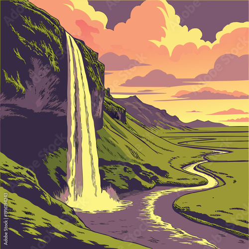 landscape with mountains