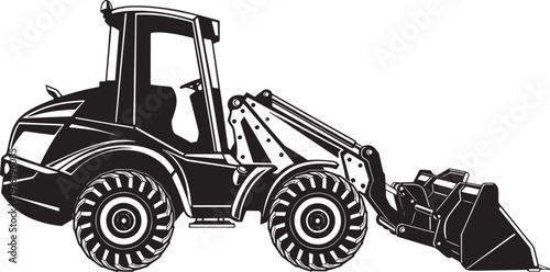 Heavy duty front loader construction vehicle excavating machine for industrial work on building site