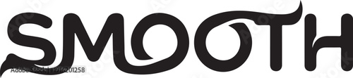 A simple and elegant black logo on a white background with the word smooth.