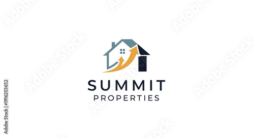 Summit Properties Logo with Upward Arrow and House Icon.