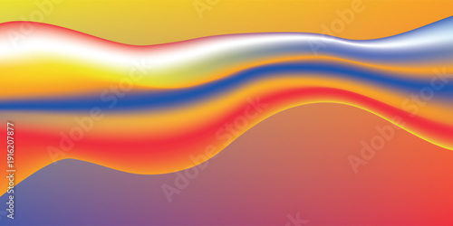 Amazing blue background with orange, red, yellow gradient. Vector eps new