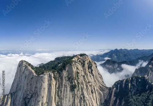 Wallpaper Mural Majestic Mountain Peaks Above Cloud Sea in Mount Hua Torontodigital.ca