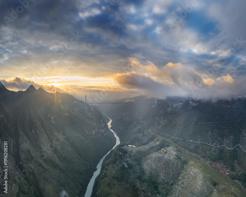 Wallpaper Mural Huajiang Canyon Bridge at Sunrise Torontodigital.ca