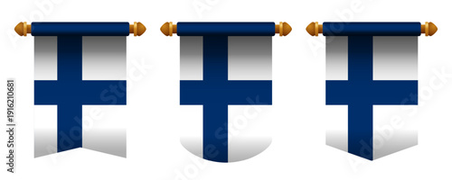 Finland banner flag graphic design template
