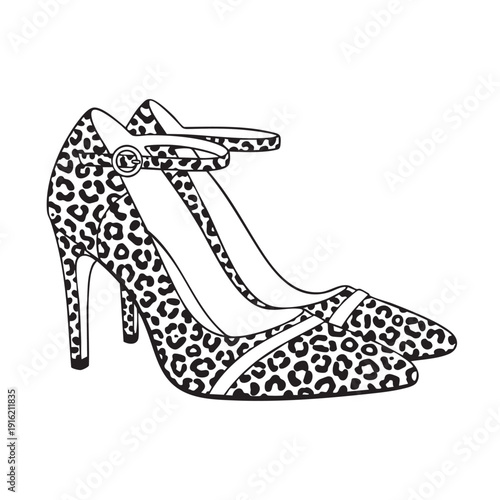 Bold Leopard Print Pointed Toe Stiletto Pumps with Elegant Buckled Ankle Straps