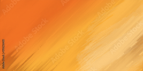 Abstract orange Halftone Dots Background with Dynamic Gradient Texture