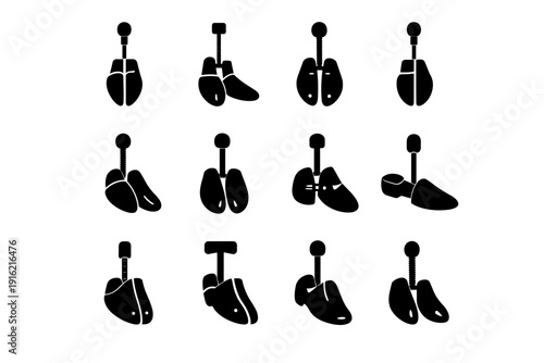 Image tree natural vector solid geometry classic insert footwear simple icon generation