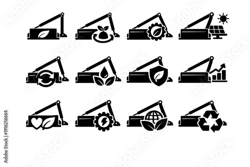 Sustainable sustainability generation image vector icon simple closing efficient green element clean
