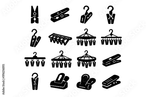 Utility drying laundry image peg clip vector solution generation accessory simple rack