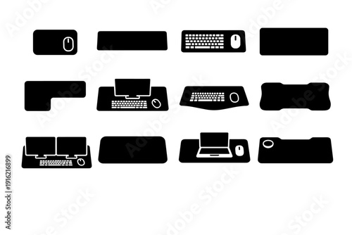 Mouse simple solid surface image vector workstation extended generation computer desk pad