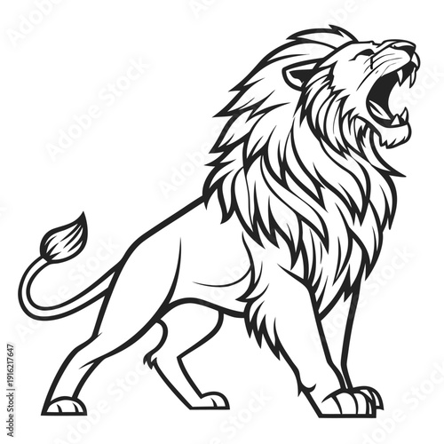 Wallpaper Mural Roaring Lion Vector Illustration.

 Torontodigital.ca