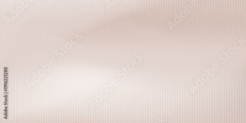 Light-colored Background white ribbed glass texture. Smooth beige gradient wallpaper. Frosted acrylic reeded wavy surface. Fluted door window close-up. Vector illustration.