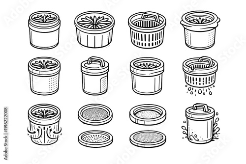 Pet silicone disc cleaner plastic silhouette vector icon housing scrubber clean paw