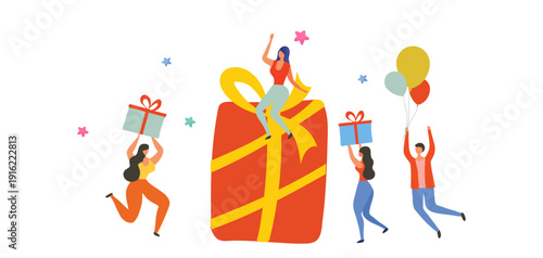 Loyalty program, gifts and rewards from store Bonus points, referral program Customer service business