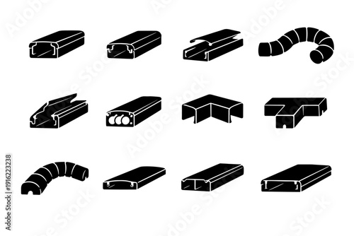 Removable cover reusable solution cable image generation flexible vector solid wire icon