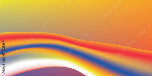 Amazing blue background with orange, red, yellow gradient. Vector eps new