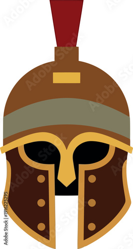 Ancient Roman Centurion Helmet Illustration – Historical Warrior Armor Clipart