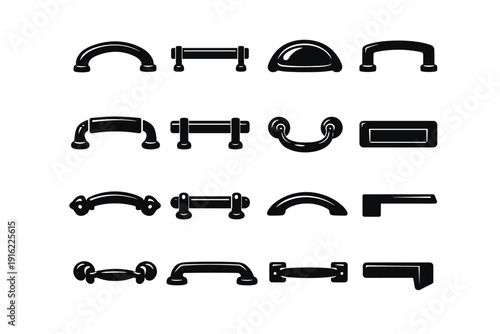 Reliable sturdy drawer icon black generation simple concept image handle robust vector
