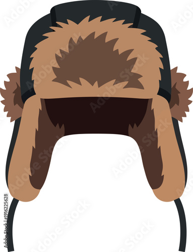 Fur Lined Trapper Hat Illustration for Winter Fashion and Outdoor Cold Weather Gear
