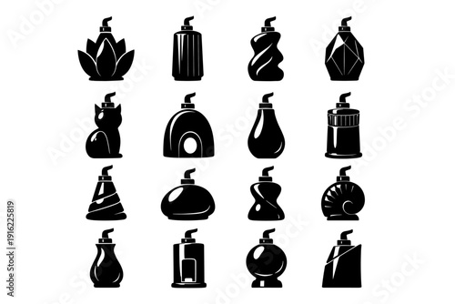 Silhouette generation decor sculptural vector icon bathroom dispenser simple item decorative image