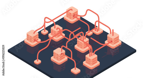 Scalable Enterprise Architecture Illustration for Decentralized Data Flow and Cloud Computing Infrastructure