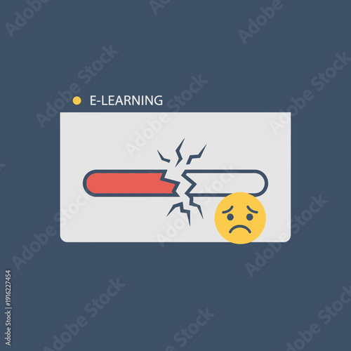 Illustration of a broken pill with a sad face emoji, representing pain or discomfort.