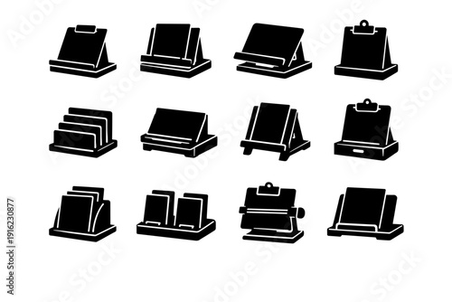 Furniture image vector sturdy wooden office icon filled simple silhouette form concept