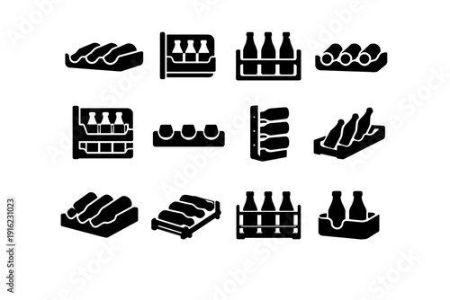 Generation rack efficient clean icon storage appliance cold image simple vector fridge