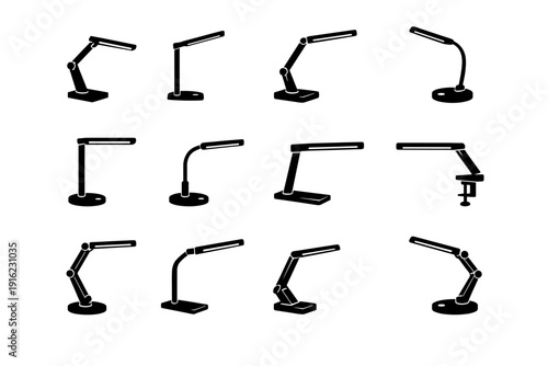 Head lamp image simple generation vector integrated icon device modern geometry led