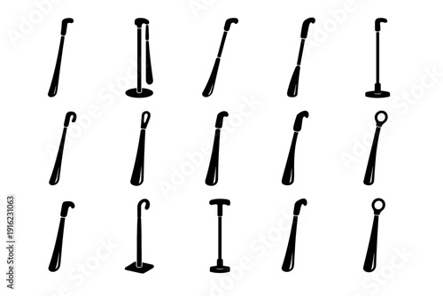 Solid icon accessory extended clean horn form vector simple image shoe generation