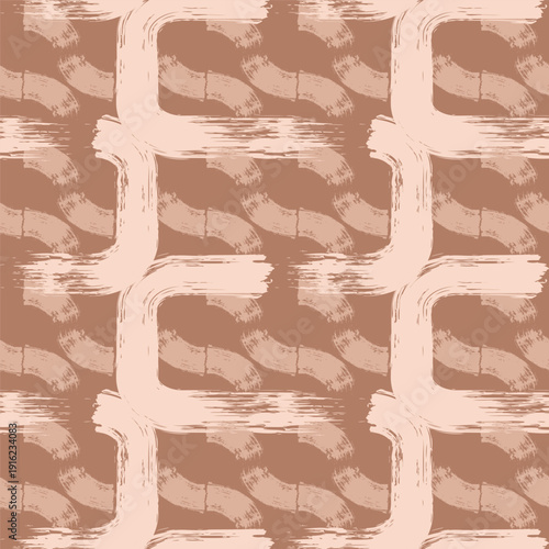 A seamless, minimalist background blending artistic brushwork with bohemian touches. This mid-century modern vector design offers versatile, on-trend appeal.