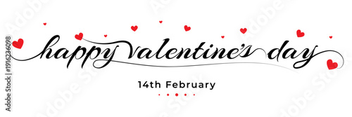 happy valentines day calligraphy card design