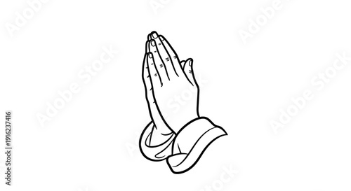 Praying Hands Icon, Religious Symbol, Hope, Faith, Spirituality, Gratitude, Gesture