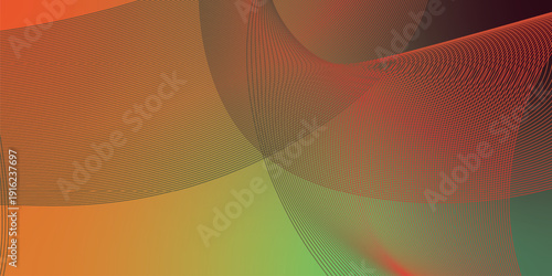 Bisque  maroon and green abstract shape grainy gradient background with black backdrop and noisy texture for wide banner poster and header design