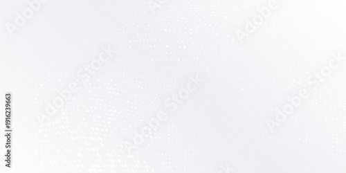 Modern dot white and gray background frame of geometric shapes. Circular ornament. Pattern of dots, particles, molecules, fragments. Poster for technology simple