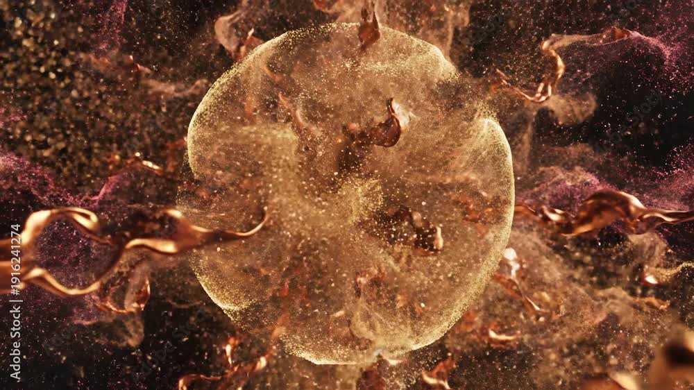 custom made wallpaper toronto digitalGolden Particles Exploding and Cascading