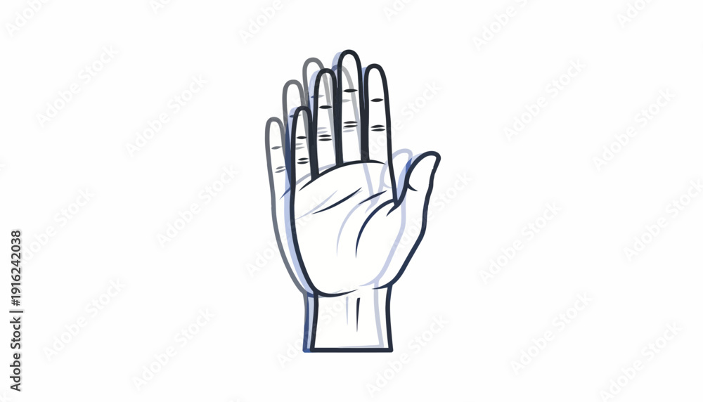 Obraz premium Hand waving hello or goodbye, motion blur effect, isolated on white background