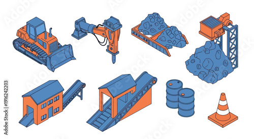 Heavy Machinery Equipment for Construction Sites.