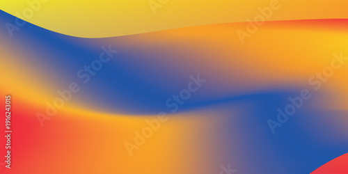 Amazing blue background with orange, red, yellow gradient. Vector eps new