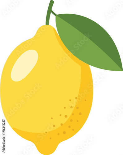 Fresh Yellow Lemon on White Background