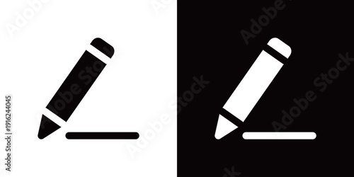 テキスト編集・入力・ペンで書くアイコン  太め (ベクター)